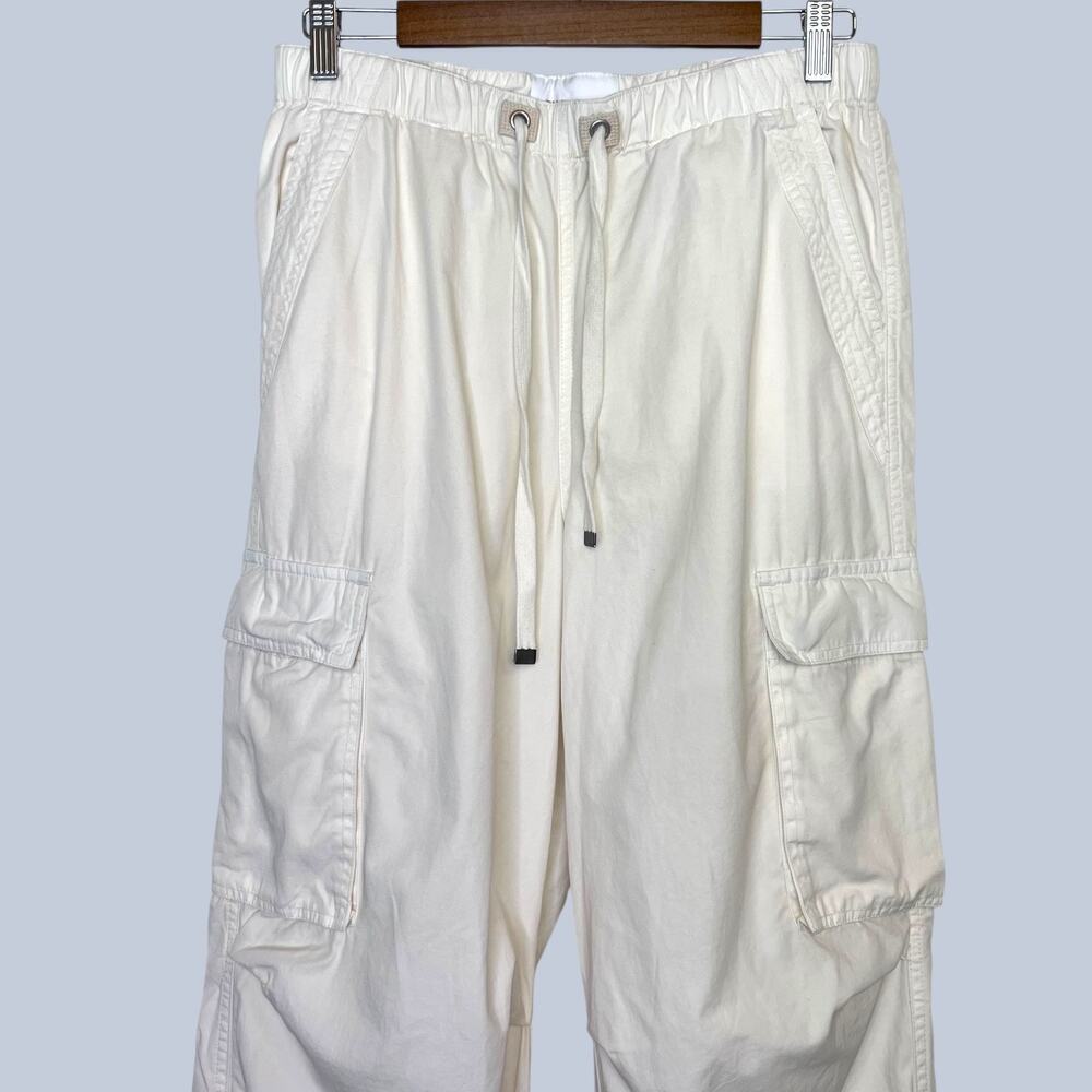 Talentless Cargo Pant Drawstring Wide Leg in Cream Casual Streetwear Women Small - Picture 8 of 16